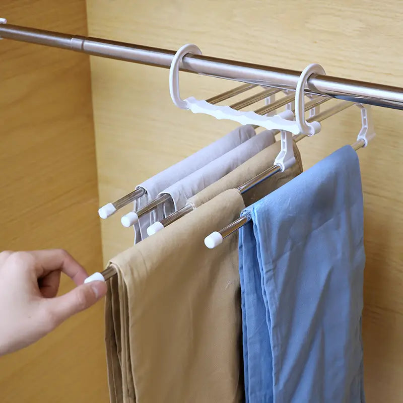 Cabide PratiFlex™ Retrátil 5 em 1 de Aço Inox