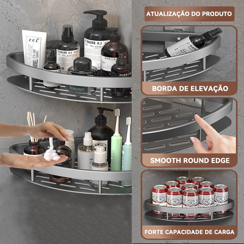 Suporte de Shampoo, prateleiras de banheiro, sem furo